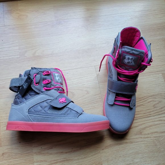 Vlado Footwear | Gray & Pink Atlas 2 Hi-Top Sneaker - Picture 2 of 6